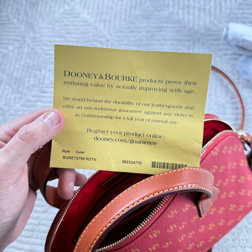Dooney & Bourke Satchel Bag Women's Gretta Small Audrey Red Monogram Crossbody